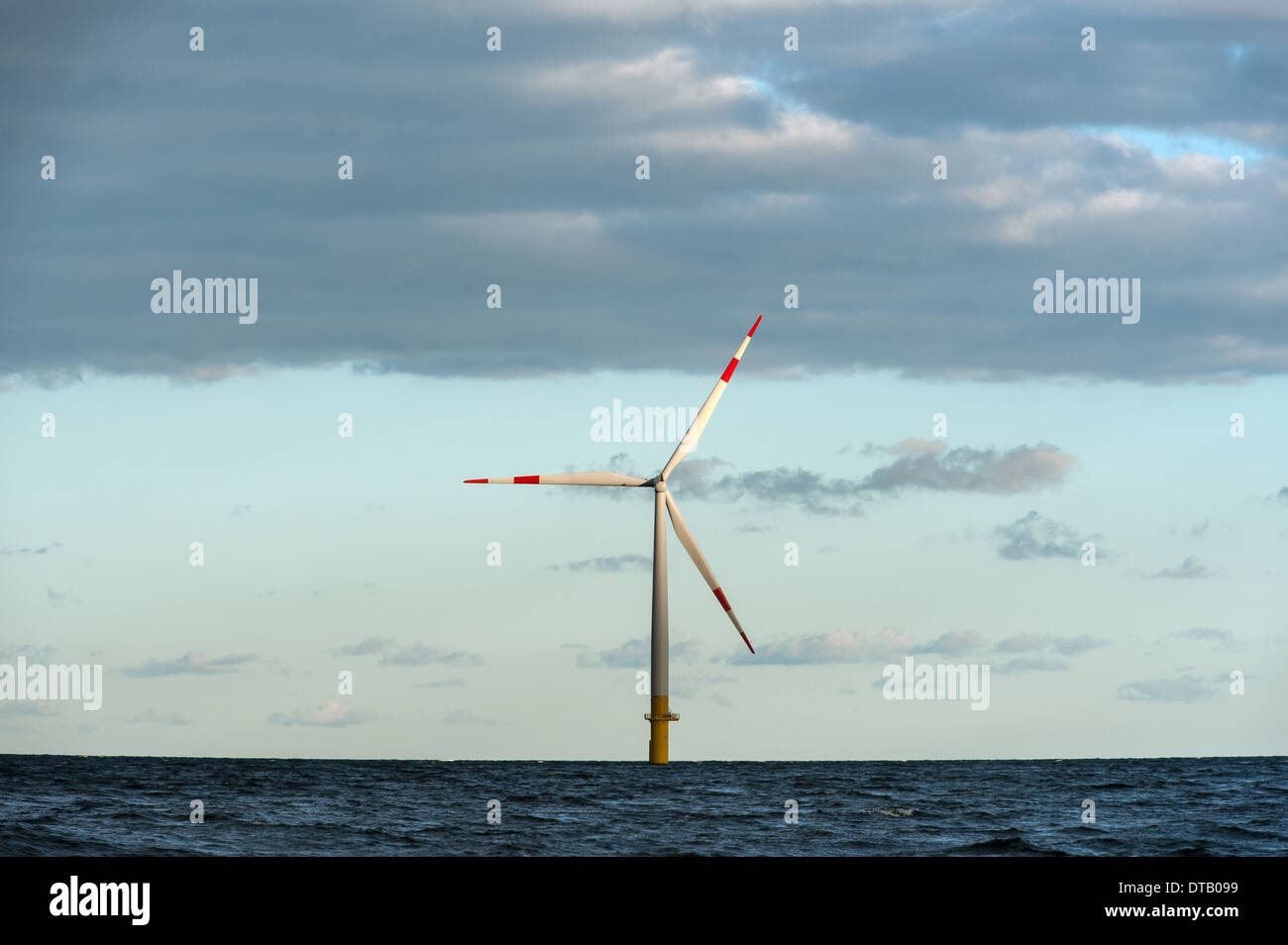 Parc éolien offshore en Allemagne, EnBW Baltic 1 dans la région de la mer Baltique Banque D'Images