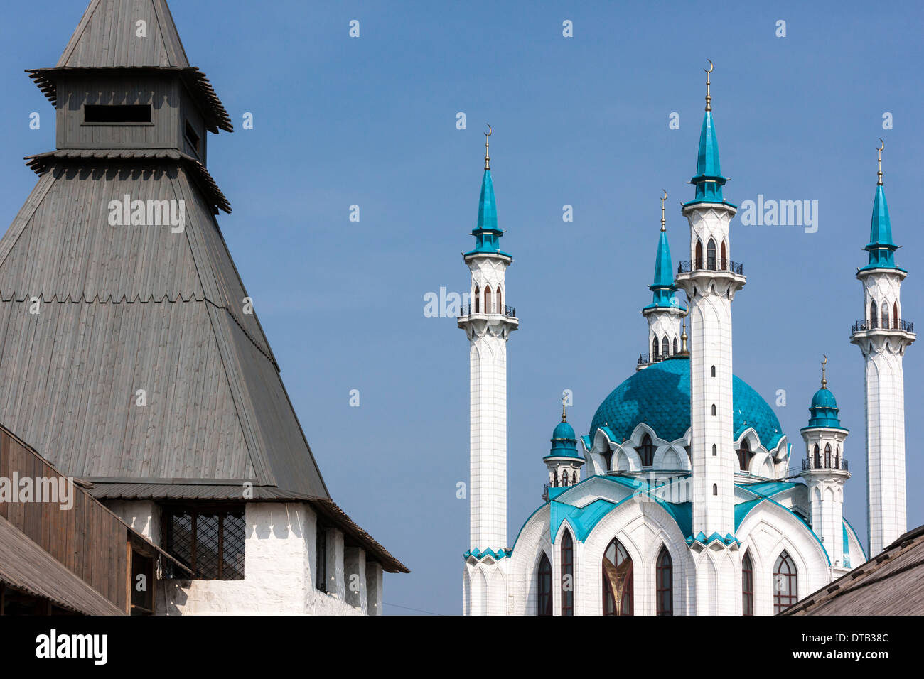 La mosquée Kul Sharif à Kazan Kremlin Banque D'Images