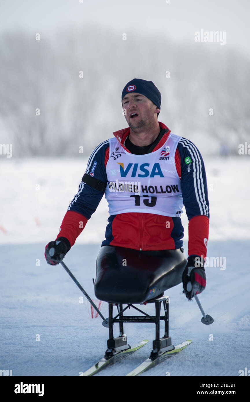 2014 Jeux paralympiques américains ressortissants Ski Nordique Banque D'Images