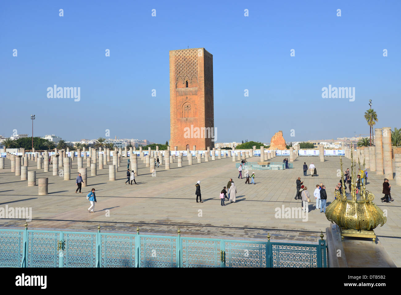 Hassan Tower (Tour Hassan), Boulevard Mohamed Lyazidi, Rabat, Rabat-Salé-Zemmour-Zaër Région, Royaume du Maroc Banque D'Images