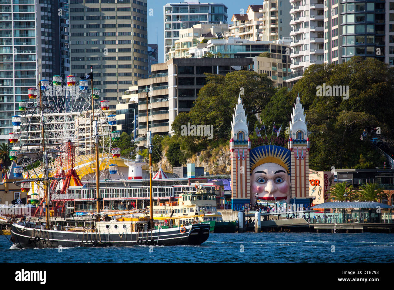 L'Australie , Sydney Harbour et luna park Banque D'Images