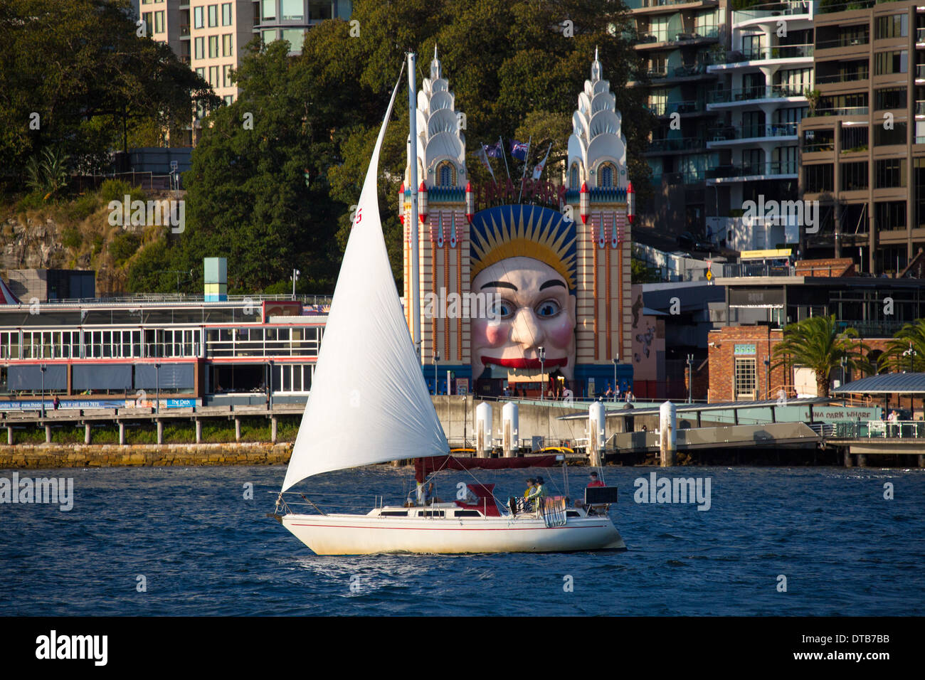 Australie Sydney Harbour et luna park Banque D'Images