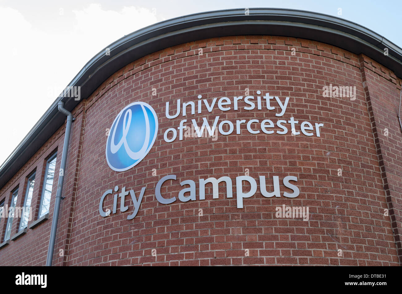 Université de Worcester City Campus sign Banque D'Images