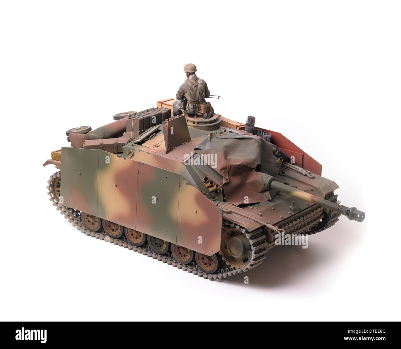 Sturmgeschütz III assault gun en allemand WW2 théâtre européen camouflage avec jupes Schürzen Banque D'Images