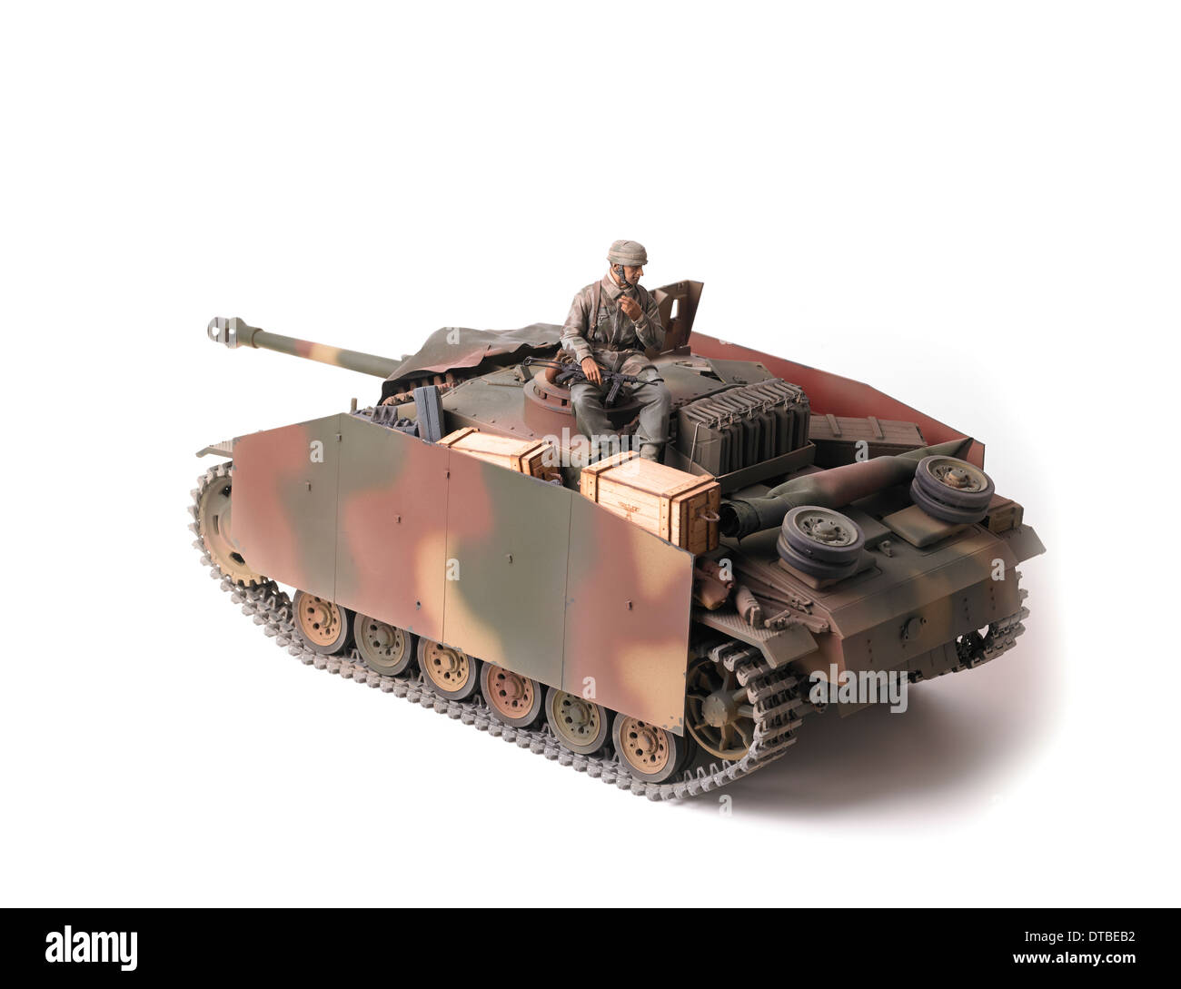 Sturmgeschütz III assault gun en allemand WW2 théâtre européen camouflage avec jupes Schürzen Banque D'Images