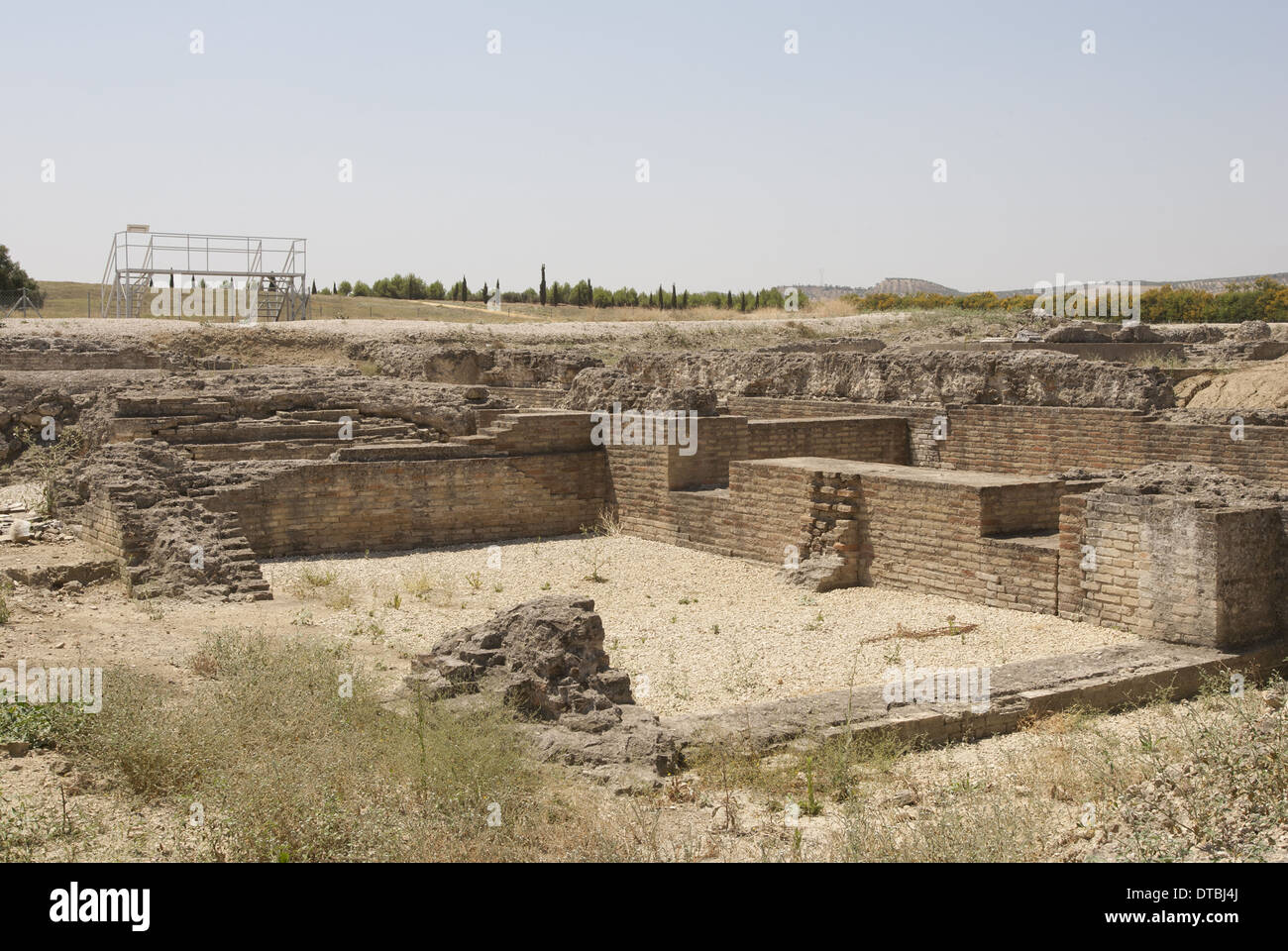 L'Espagne. L'Andalousie. Italica. Ville romaine fondée c. 206 AV. Ruines. Banque D'Images