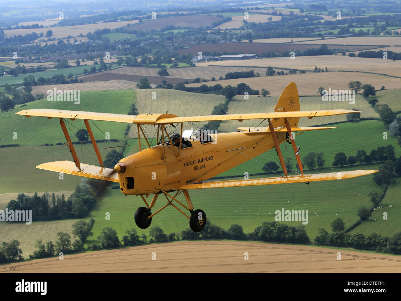 Un air à la photographie d'un de Havilland Tiger Moth Banque D'Images