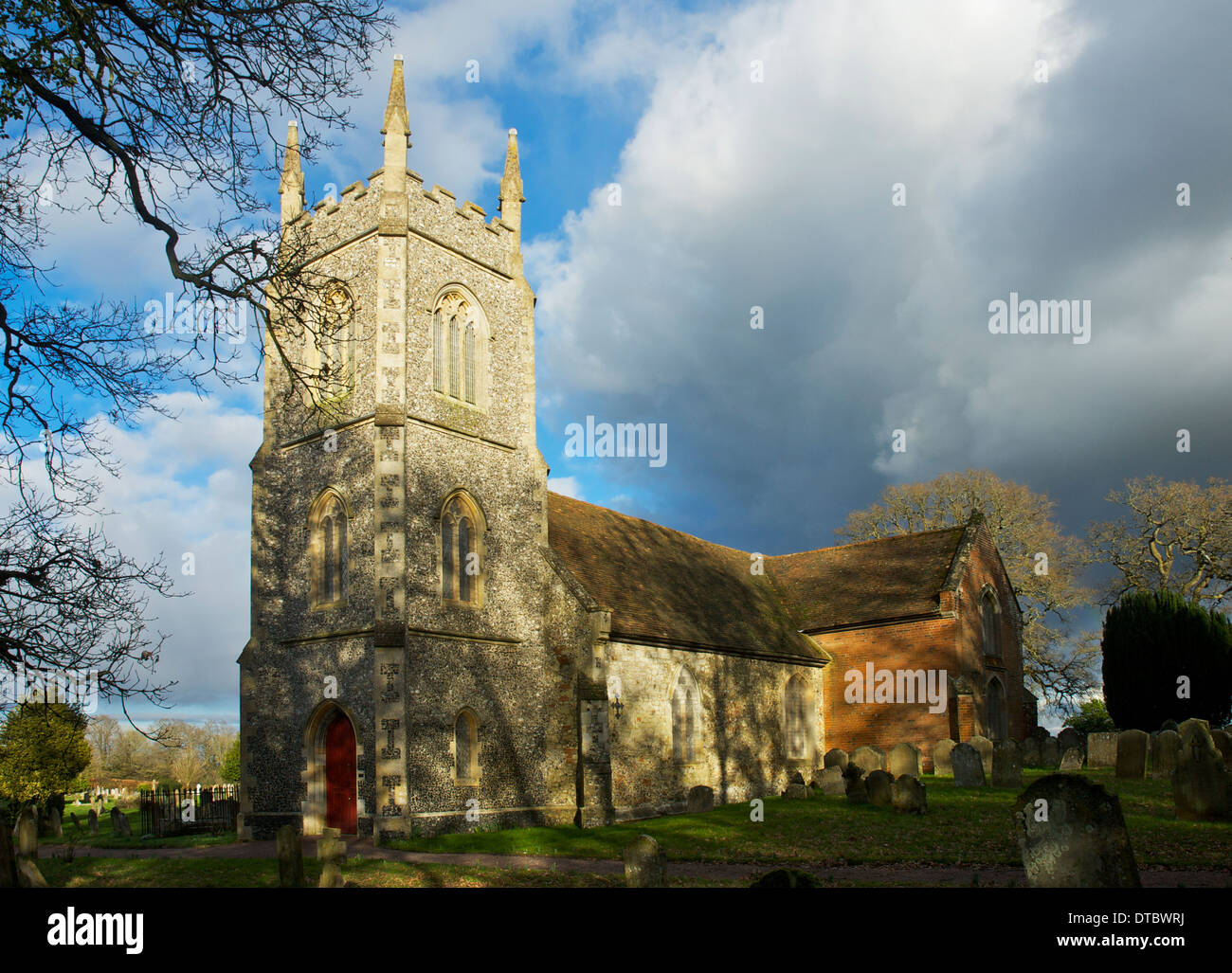 L'église St Mary, Hartley Wintney, Hampshire, England UK Banque D'Images