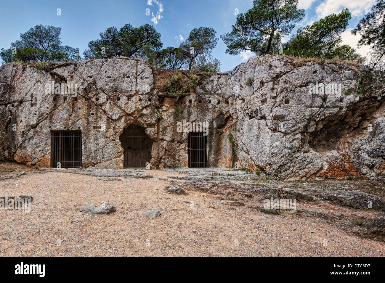 La prison de Socrate, près de l'Acropole, Grèce Banque D'Images