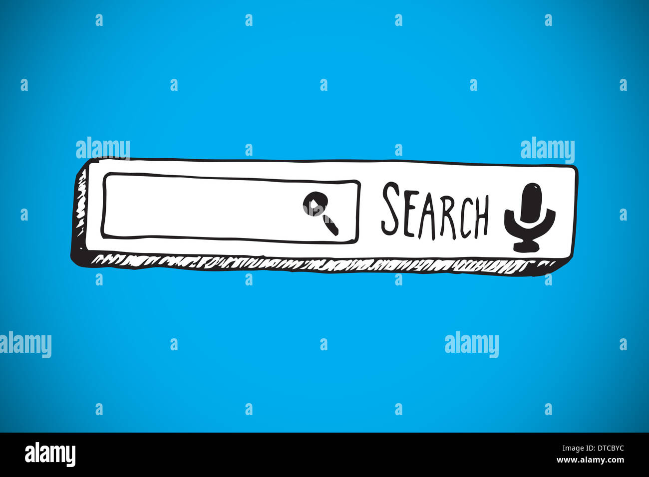 Image composite de barre de recherche doodle Banque D'Images