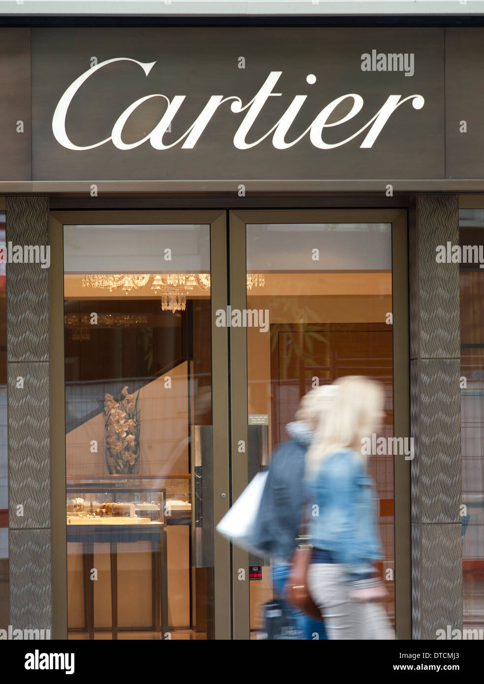 Vitrine de la boutique Cartier sur la Bahnhofstrasse de Zurich Banque D'Images