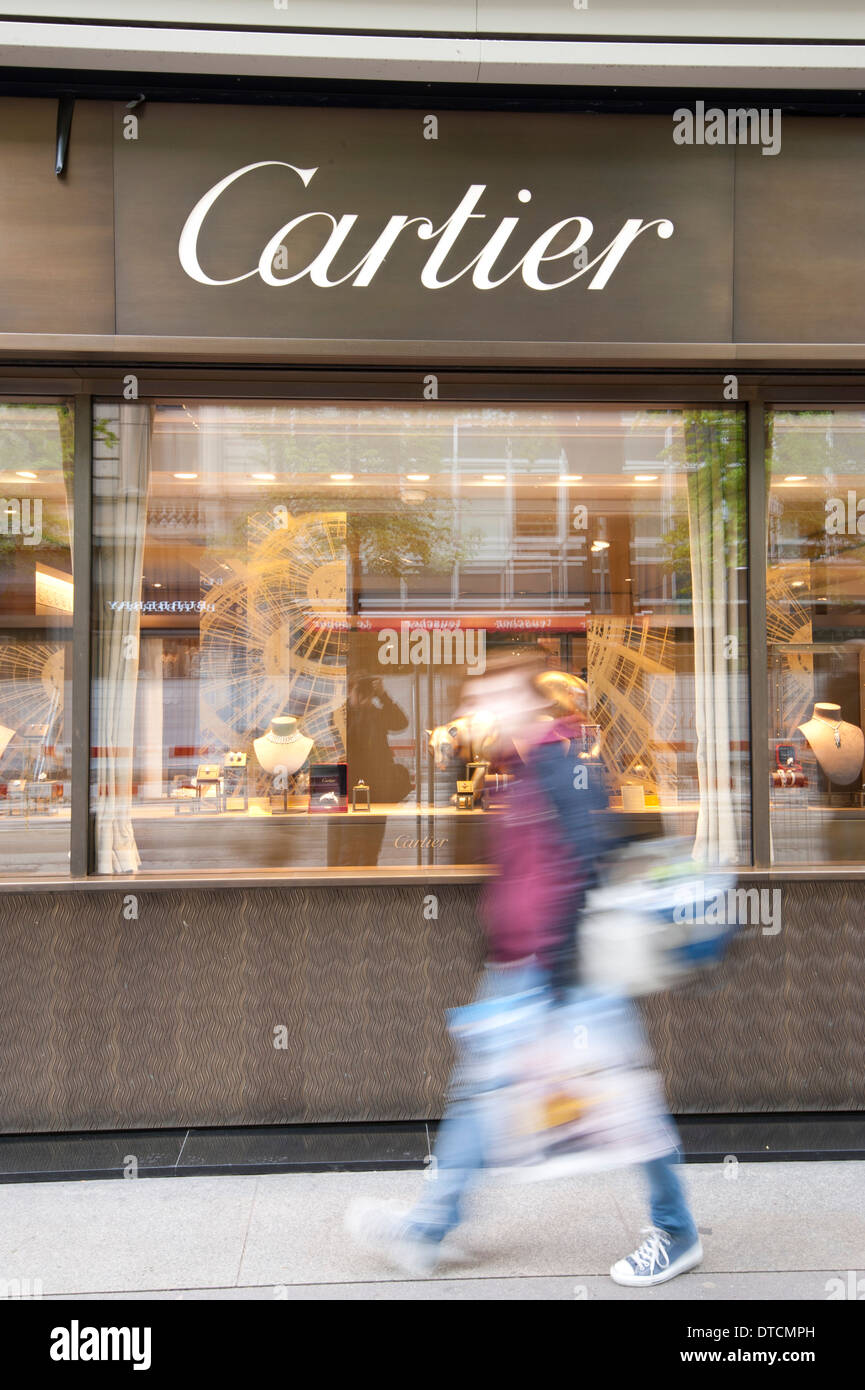 Boutique Cartier sur la Bahnhofstrasse de Zurich Banque D'Images
