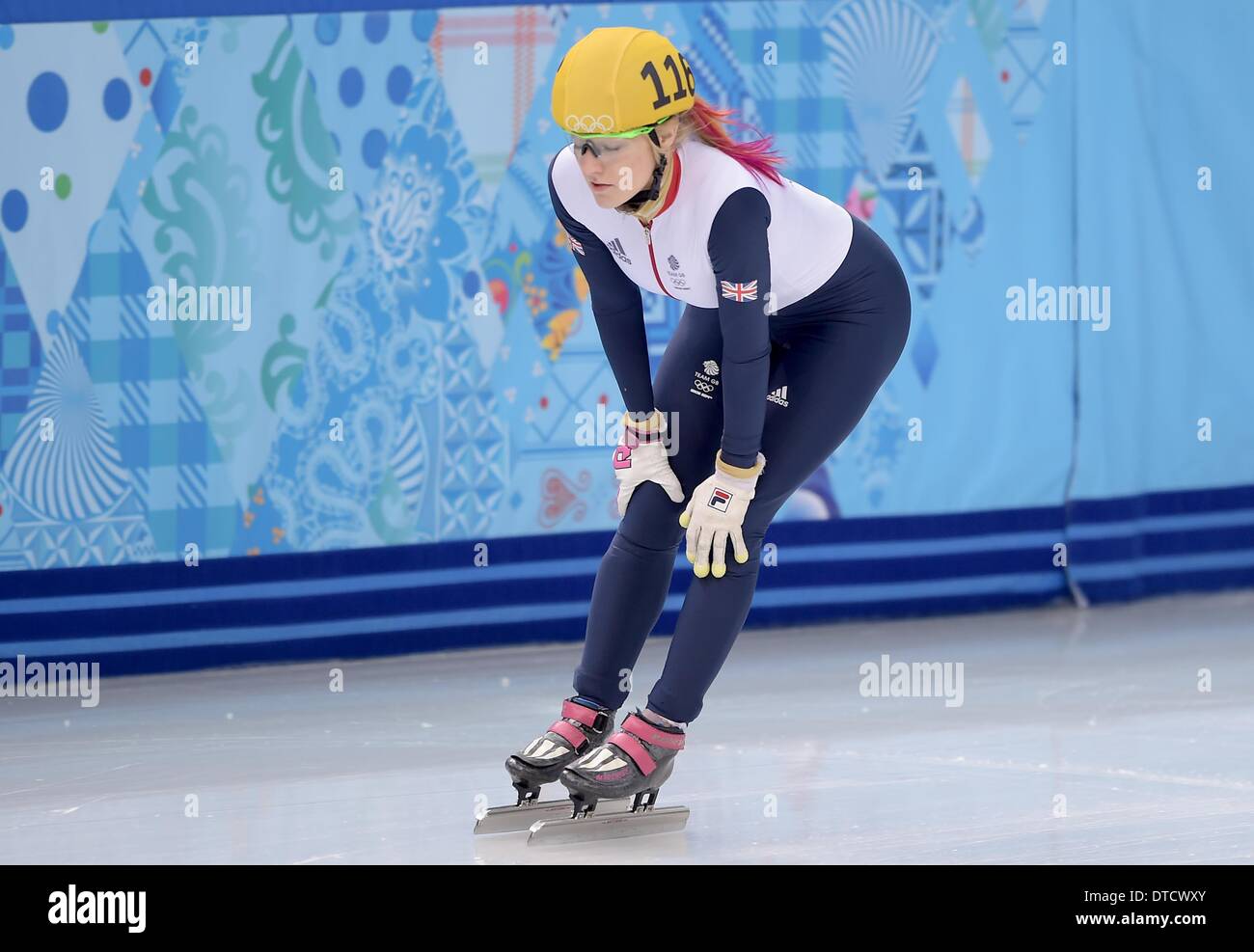 Sochi, Russie. Feb 15, 2014. Ellise Christie (GBR). Womens courte piste - 1.500m qualification - Iceberg skating center - parc olympique de Sotchi - Russie - 15/02/2014 Credit : Sport en images/Alamy Live News Banque D'Images