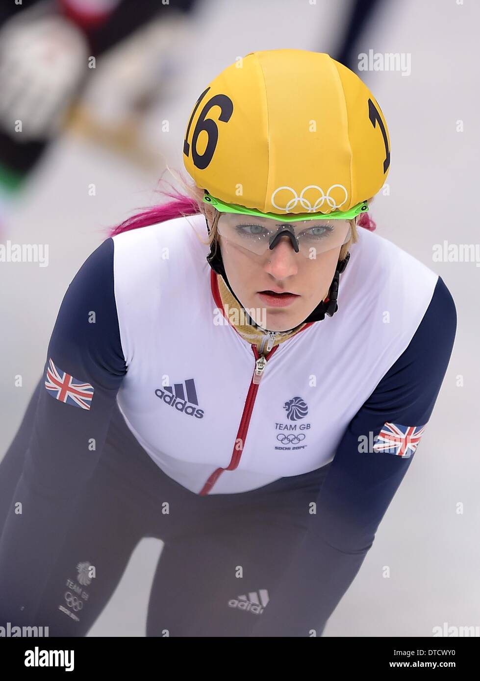 Sochi, Russie. Feb 15, 2014. Ellise Christie (GBR). Womens courte piste - 1.500m qualification - Iceberg skating center - parc olympique de Sotchi - Russie - 15/02/2014 Credit : Sport en images/Alamy Live News Banque D'Images