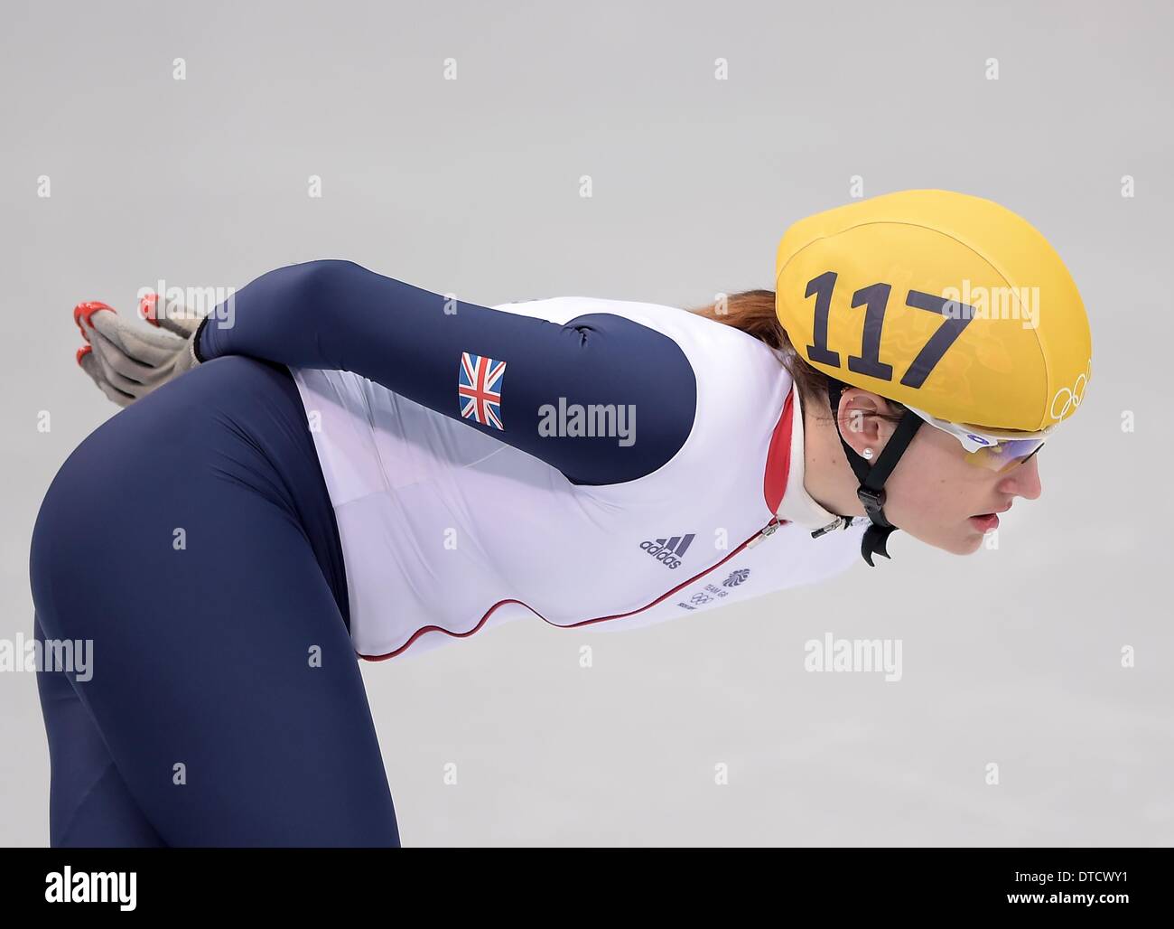 Sochi, Russie. Feb 15, 2014. Charlotte Gilmartin (GBR). Womens courte piste - 1.500m qualification - Iceberg skating center - parc olympique de Sotchi - Russie - 15/02/2014 Credit : Sport en images/Alamy Live News Banque D'Images