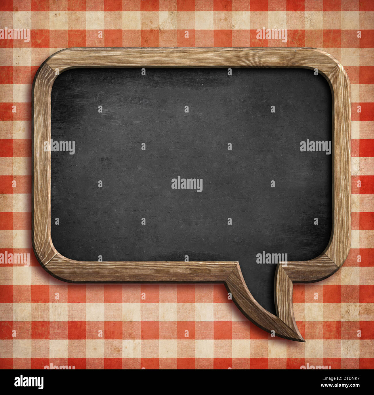 Tableau de menu sur table en forme de bulle Banque D'Images