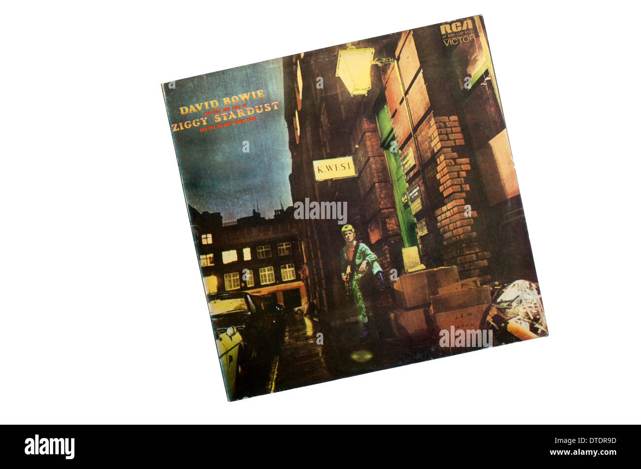 Le Rise & Fall de Ziggy Stardust était un concept album 1972 par David Bowie Ziggy's suivants sans histoire comme une rock star. Banque D'Images