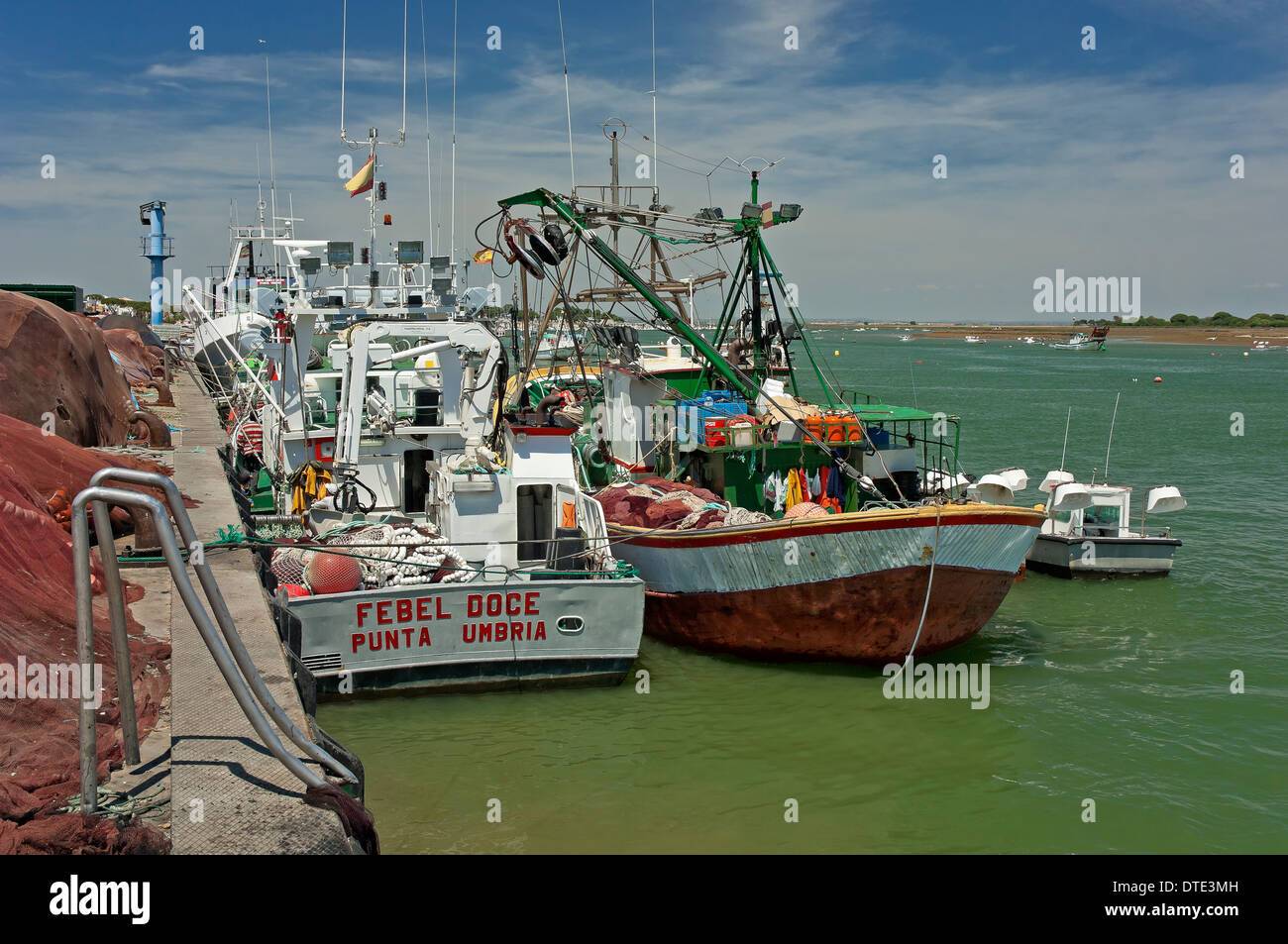 Port de pêche, Punta Umbría, Huelva-province, région d'Andalousie, Espagne, Europe Banque D'Images