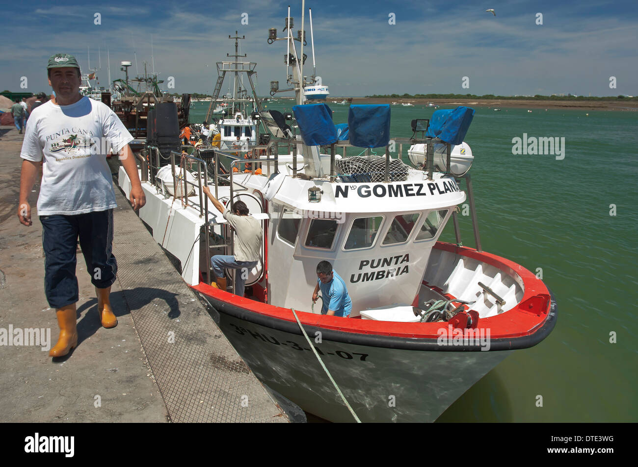 Port de pêche, Punta Umbría, Huelva-province, région d'Andalousie, Espagne, Europe Banque D'Images