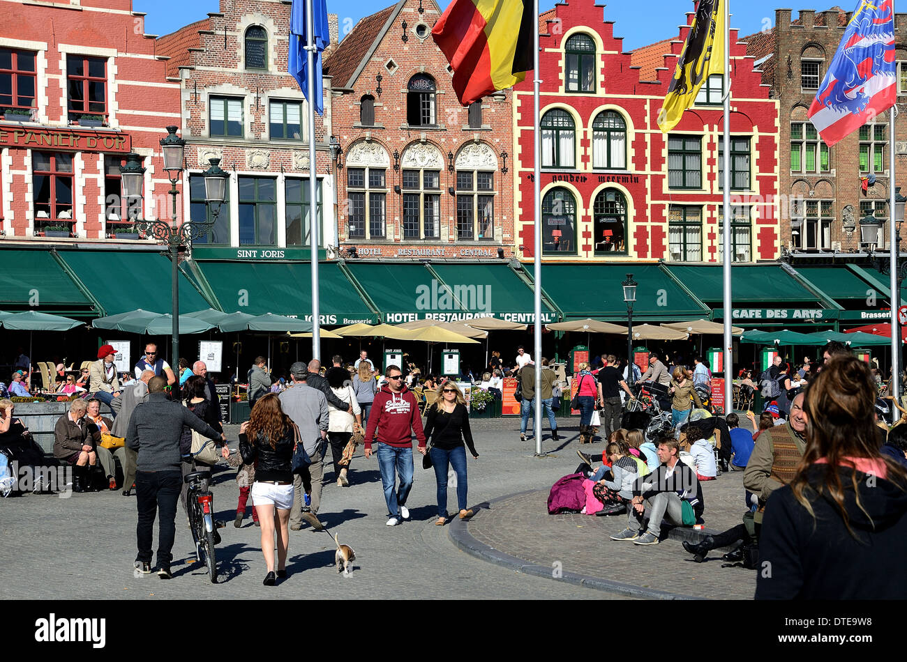 Place du marché à Bruges Belgique Banque D'Images