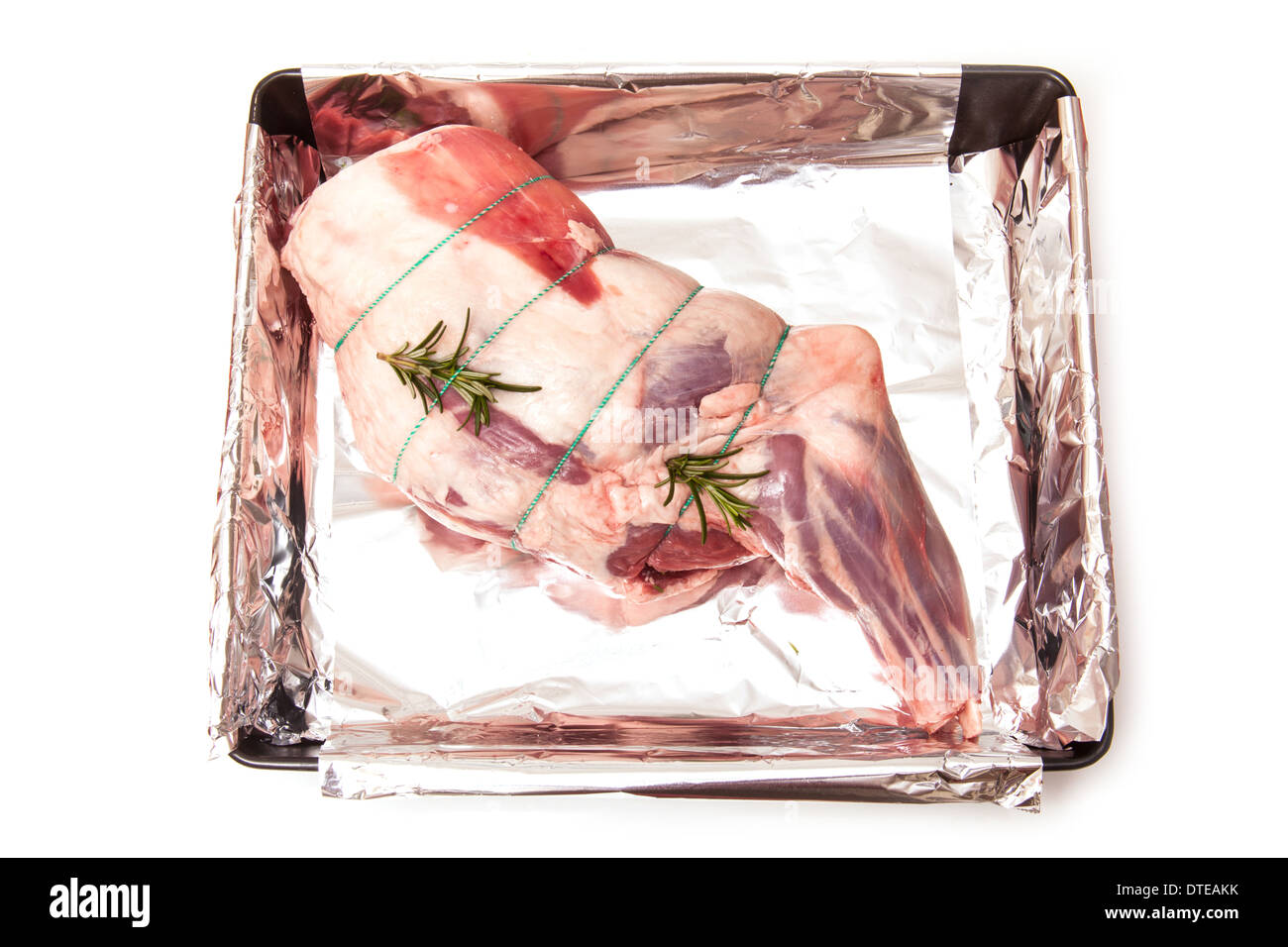 Épaule ou gigot d'agneau (mixte) 2,69 kg isolated on a white background studio. Banque D'Images