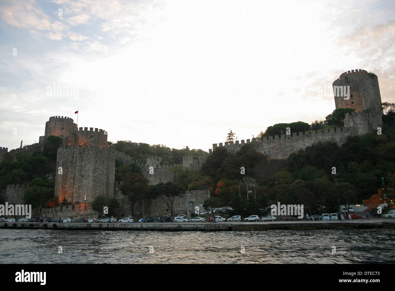 À la tombée de la forteresse Rumeli à Istanbul, Turquie Banque D'Images