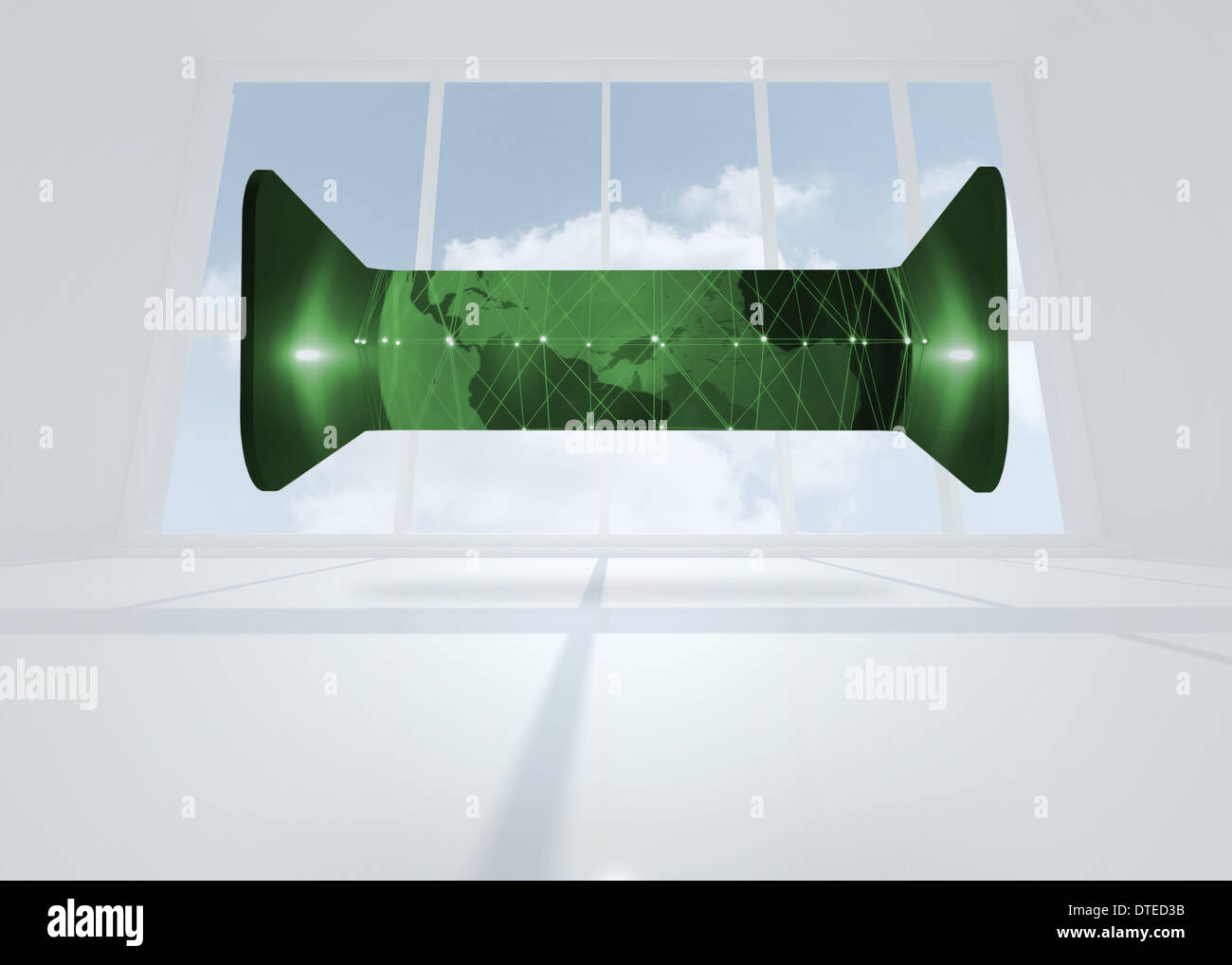 Image composite de la terre verte sur l'écran de résumé Banque D'Images