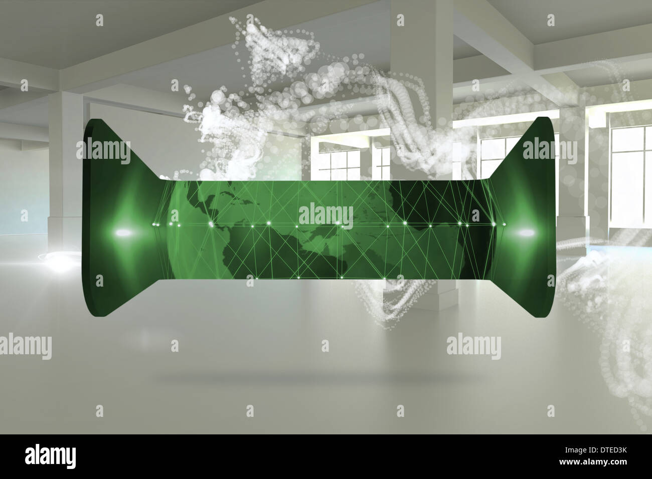 Image composite de la terre verte sur l'écran de résumé Banque D'Images