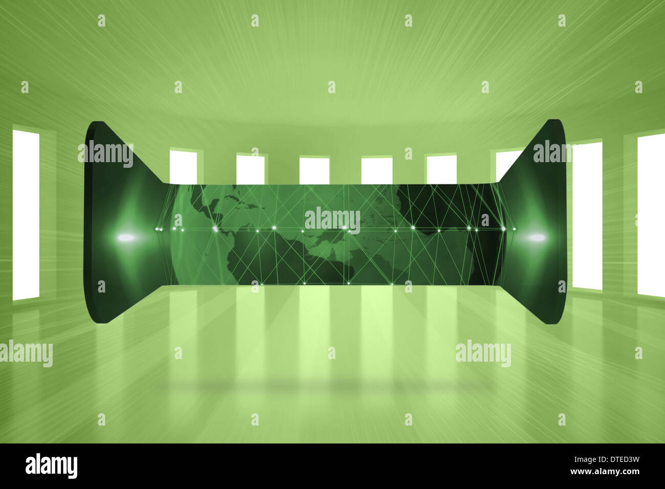 Image composite de la terre verte sur l'écran de résumé Banque D'Images