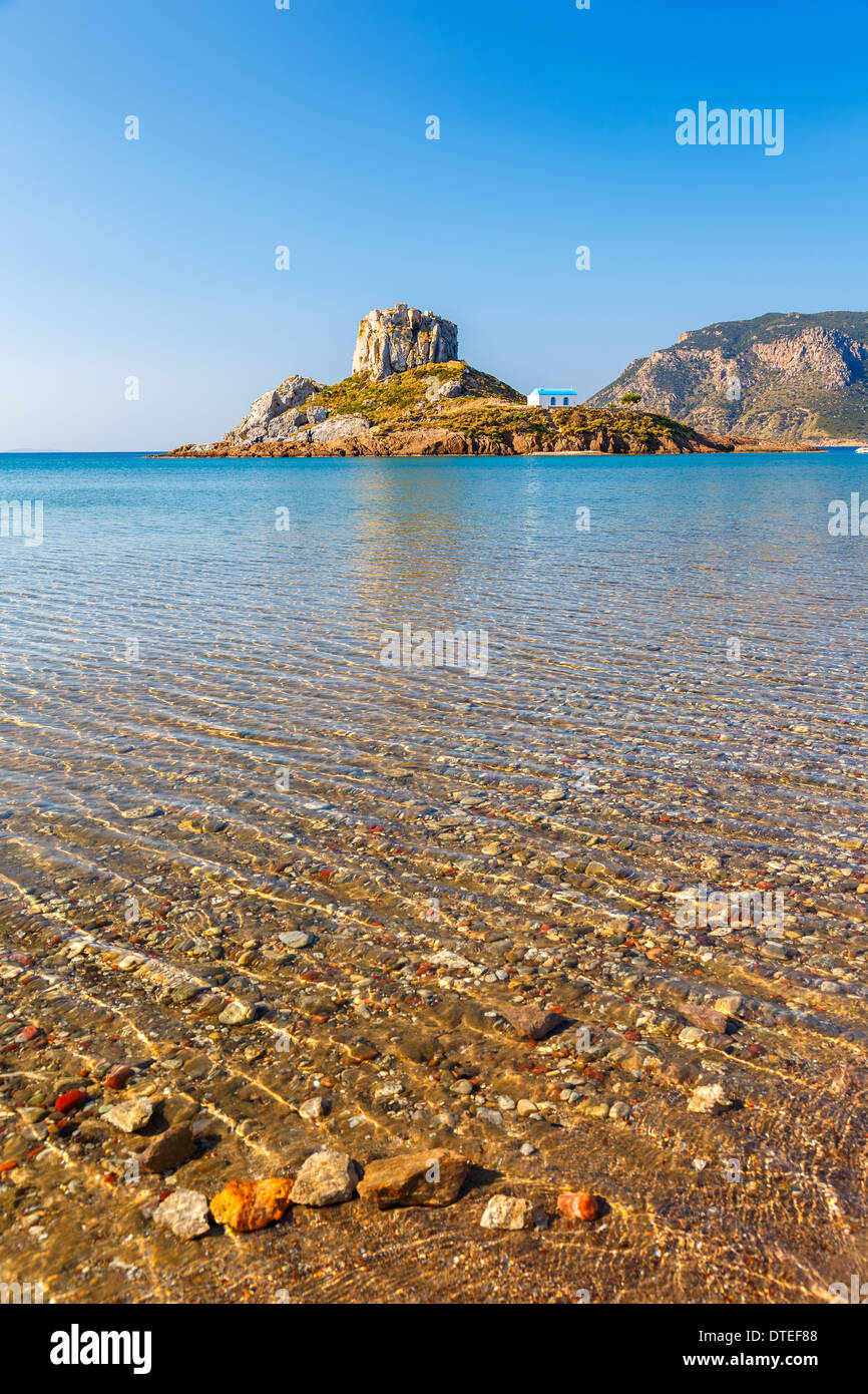 Petite île Kastri près de Kos, Grèce Banque D'Images