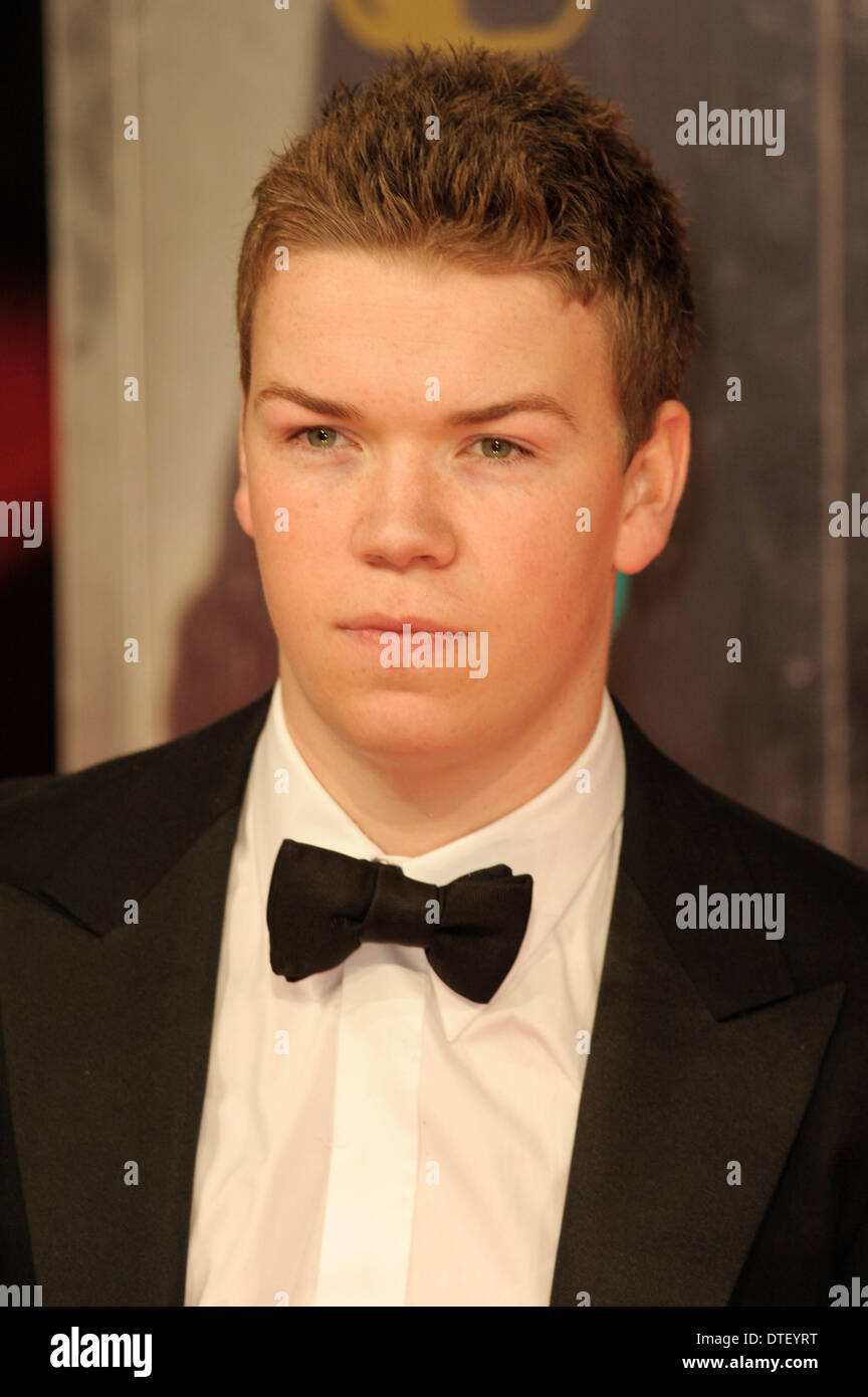 London, UK, 16/02/2014 : Tapis Rouge Les arrivées à l'EE British Academy Film Awards. Les personnes sur la photo : Vous Poulter. Photo par Julie Edwards Banque D'Images