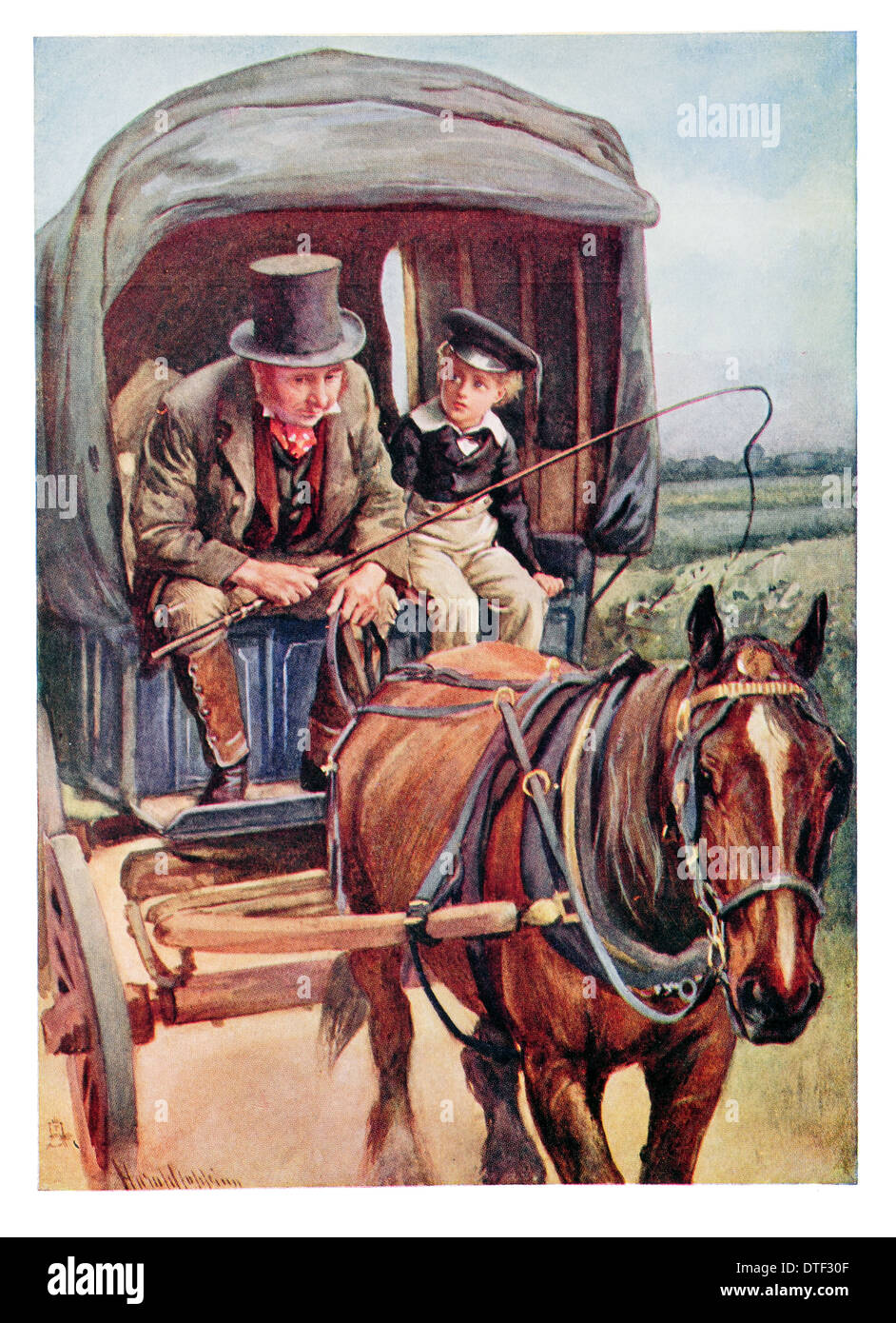 Barkis durs David Copperfield à Yarmouth Illustration tirée du roman de Charles John Huffam Dickens Banque D'Images