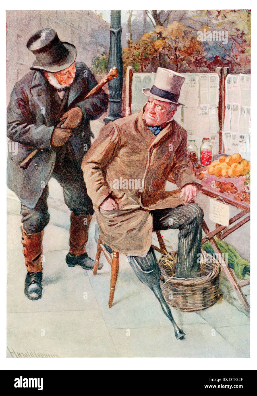 M. Boffin et Silas Wegg Illustration du roman notre ami commun par John Huffam Dickens Charles Banque D'Images