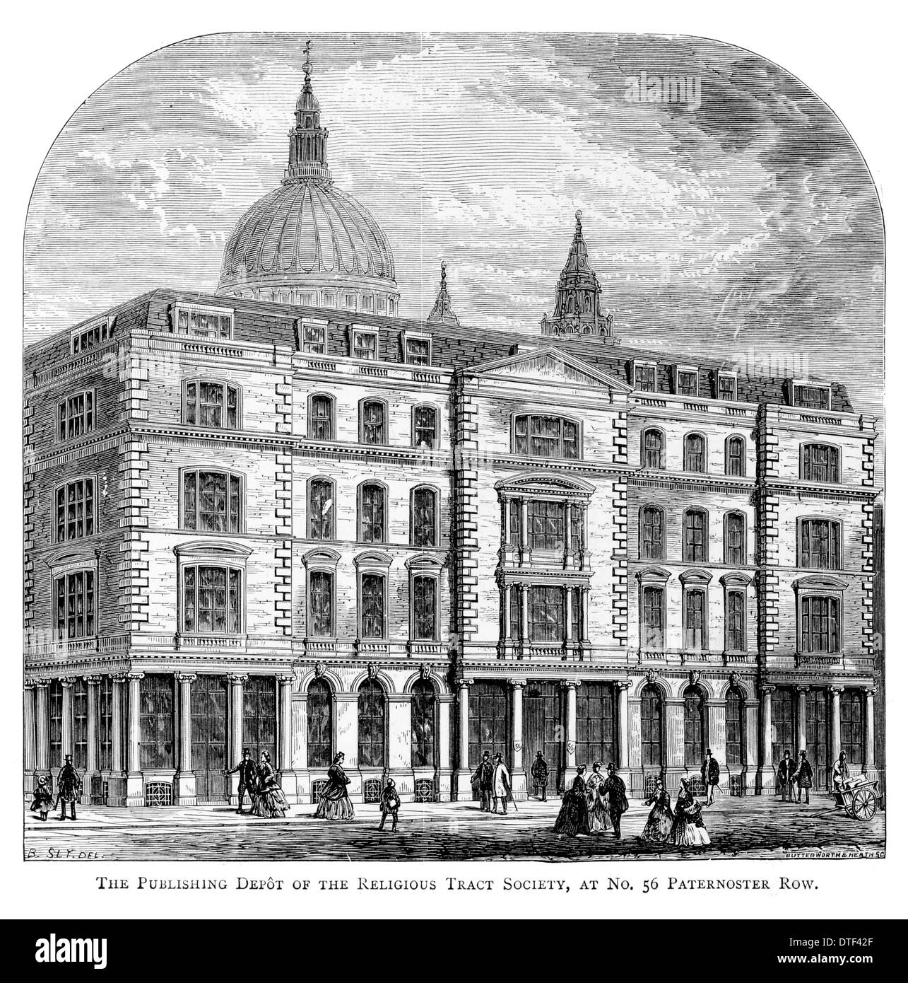 Le dépôt de l'édition de la Religious Tract Society à Paternoster Row numéro 56 vers 1890 Banque D'Images