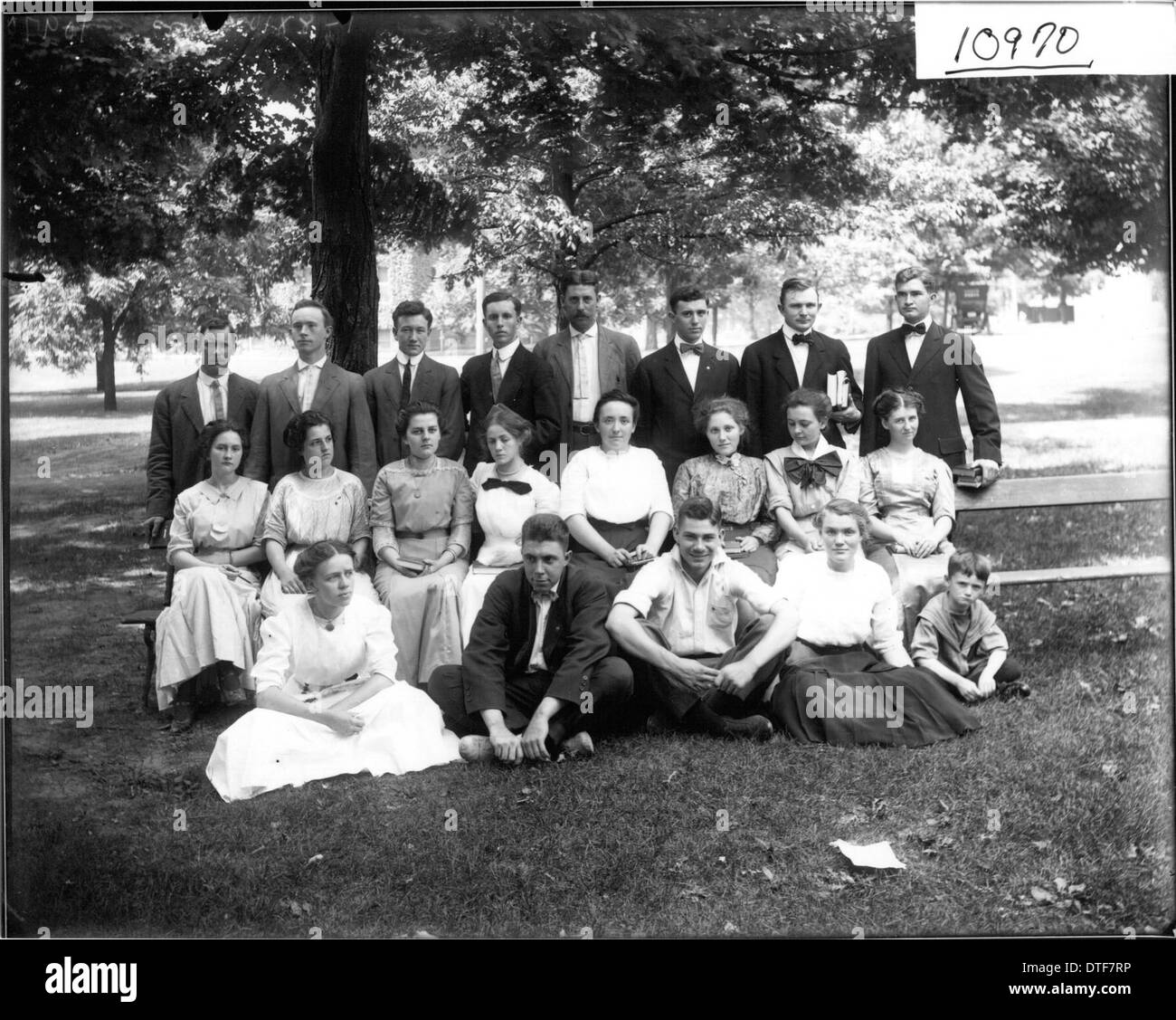 Photo de groupe des cours d'histoire du professeur C. E. Carter 1911 Banque D'Images