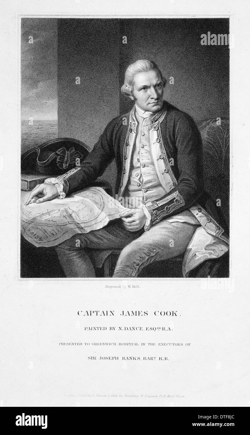 Le capitaine James Cook (1728-1779) Banque D'Images