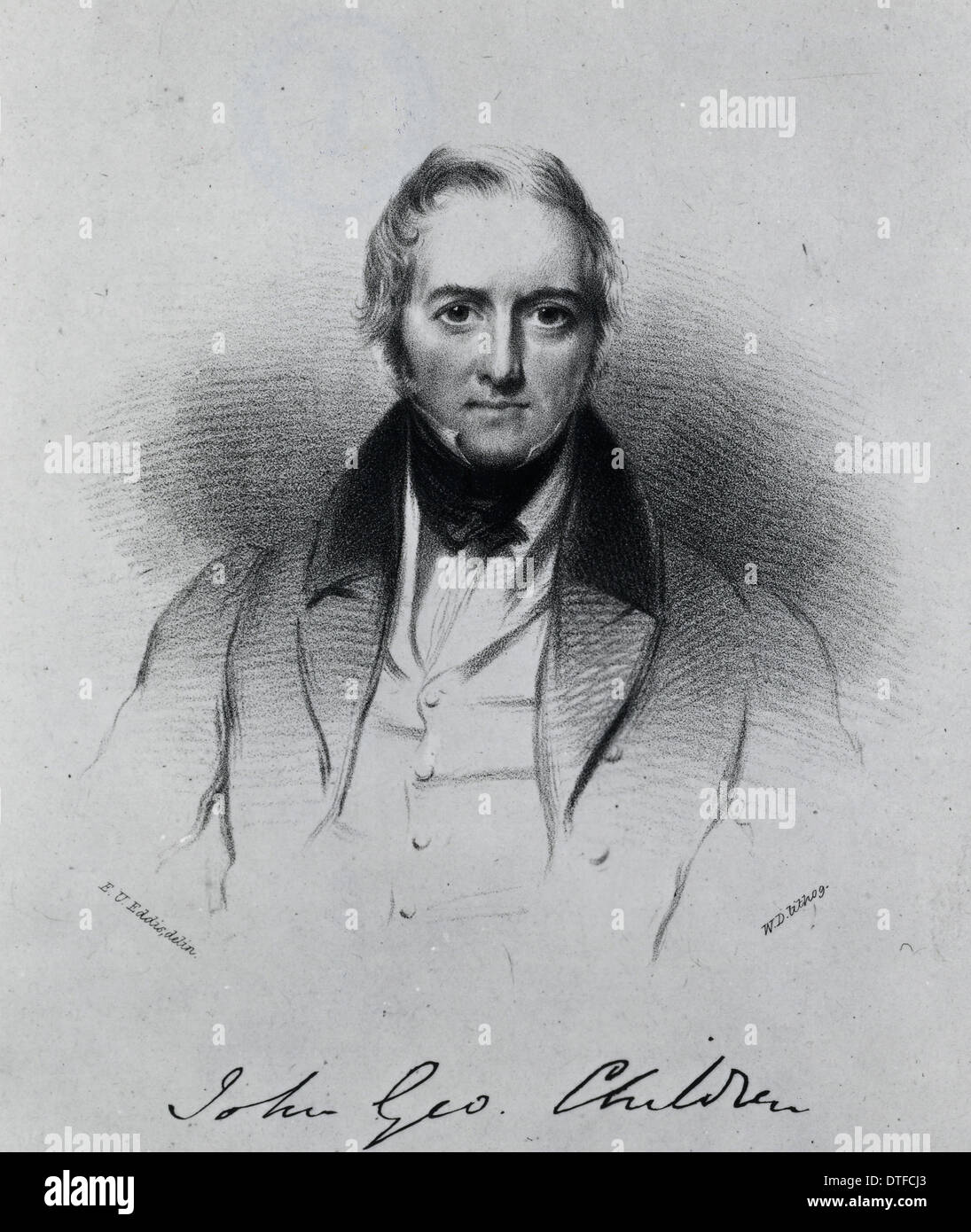 J[C] ohn George Enfants (1777-1852) Banque D'Images