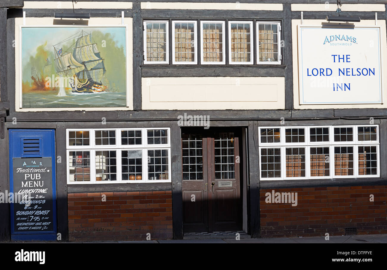 Le Lord Nelson Hotel, Ipswich, Suffolk, UK. Banque D'Images