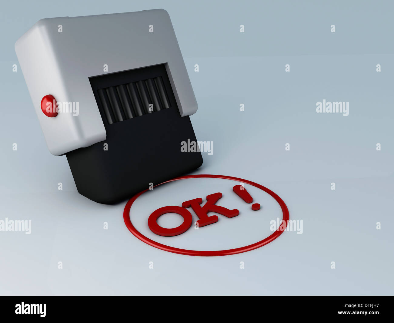 Timbre OK Banque D'Images