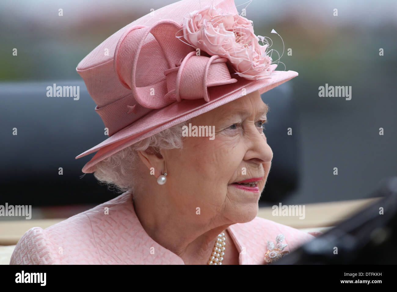 Ascot, Royaume-Uni, la reine Elizabeth II, reine de Grande-Bretagne et d'Irlande du Nord Banque D'Images