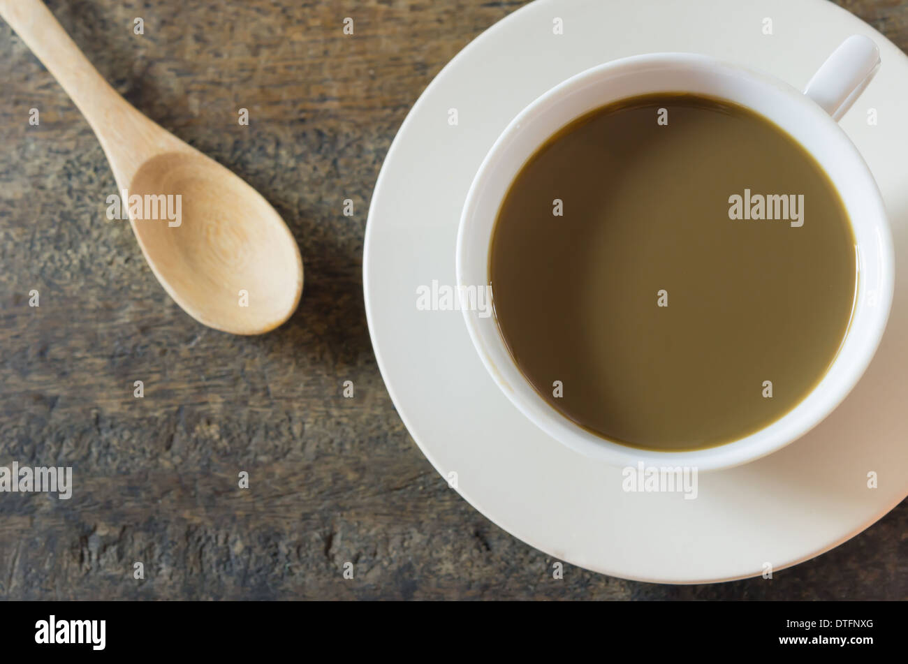 Still Life de tasse de café sur une table en bois Banque D'Images