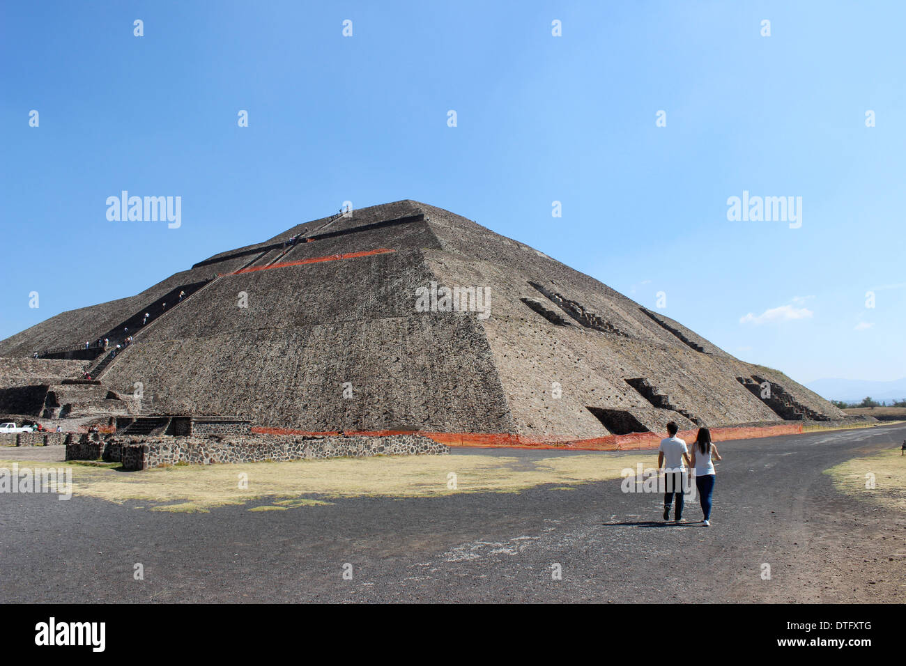 La Pyramide du soleil, Teotihuacan, Mexique, la civilisation aztèque Banque D'Images