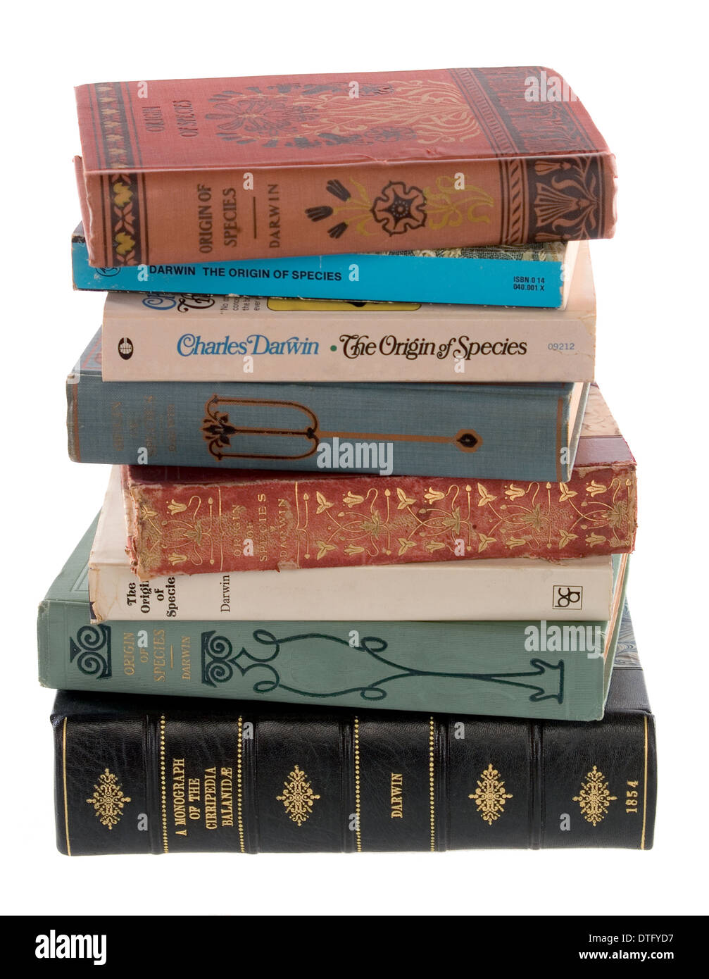 Les Œuvres de Charles Darwin Banque D'Images