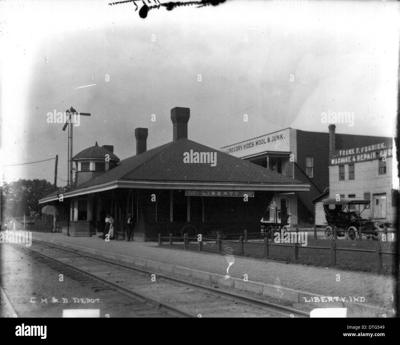 C. H. et D. Railroad depot n.d. Banque D'Images