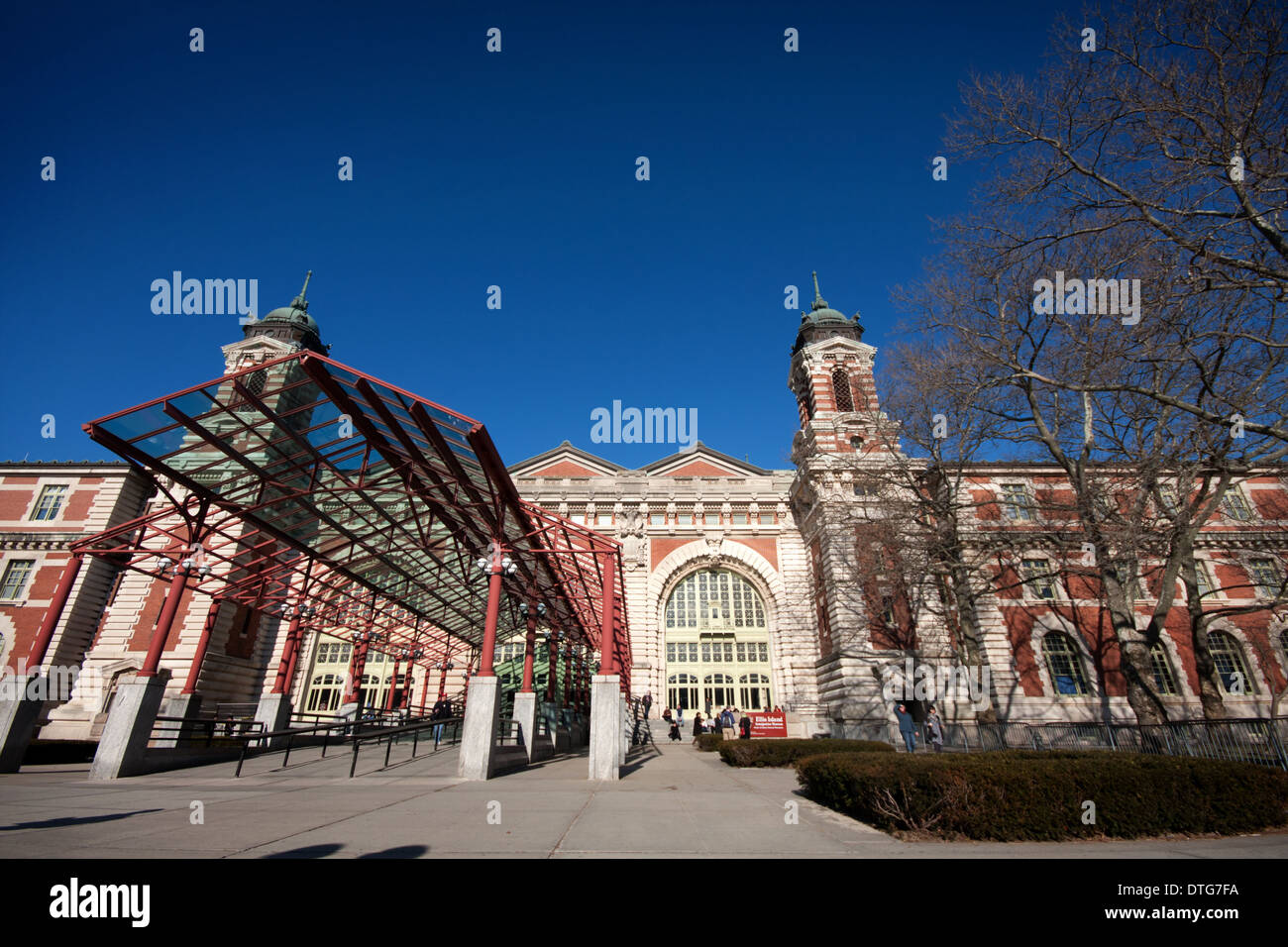 Ellis Island Immigration Museum New York, dans le soleil d'hiver Banque D'Images