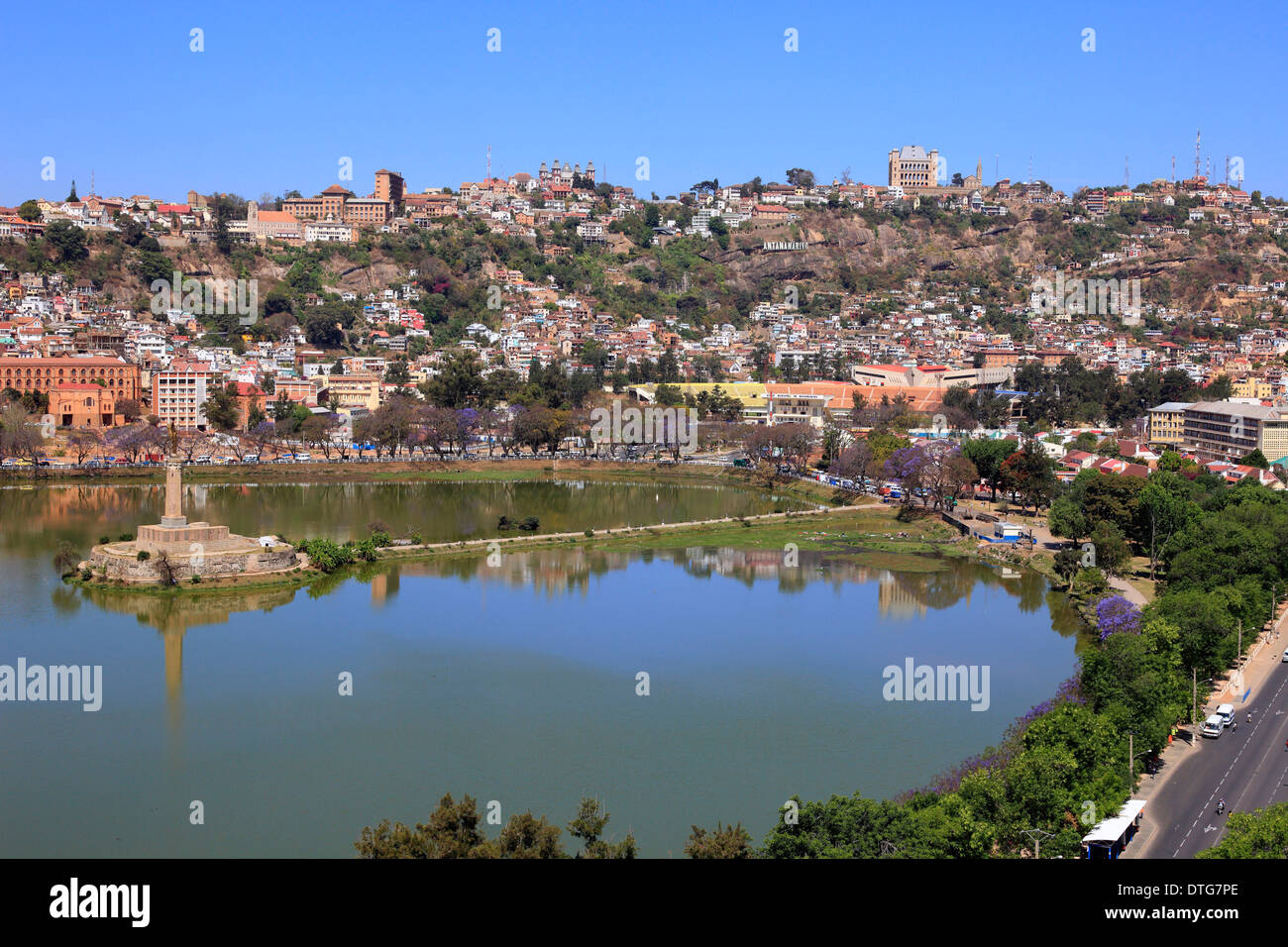 Antananarivo, Tana, Madagascar / lac Anosy Banque D'Images