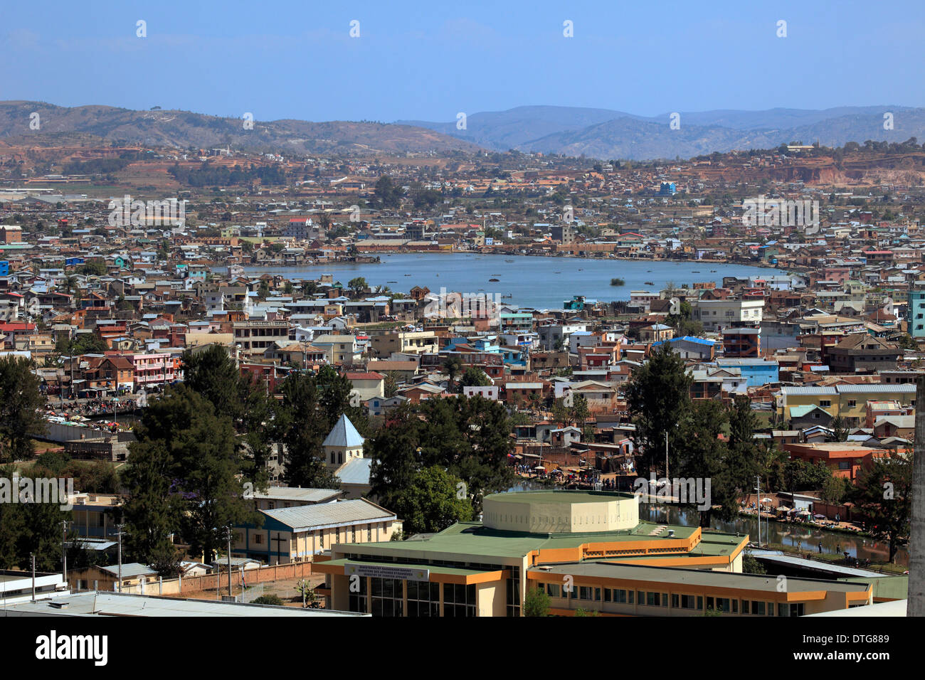 Antananarivo, Tana, Madagascar / lac Anosy Banque D'Images