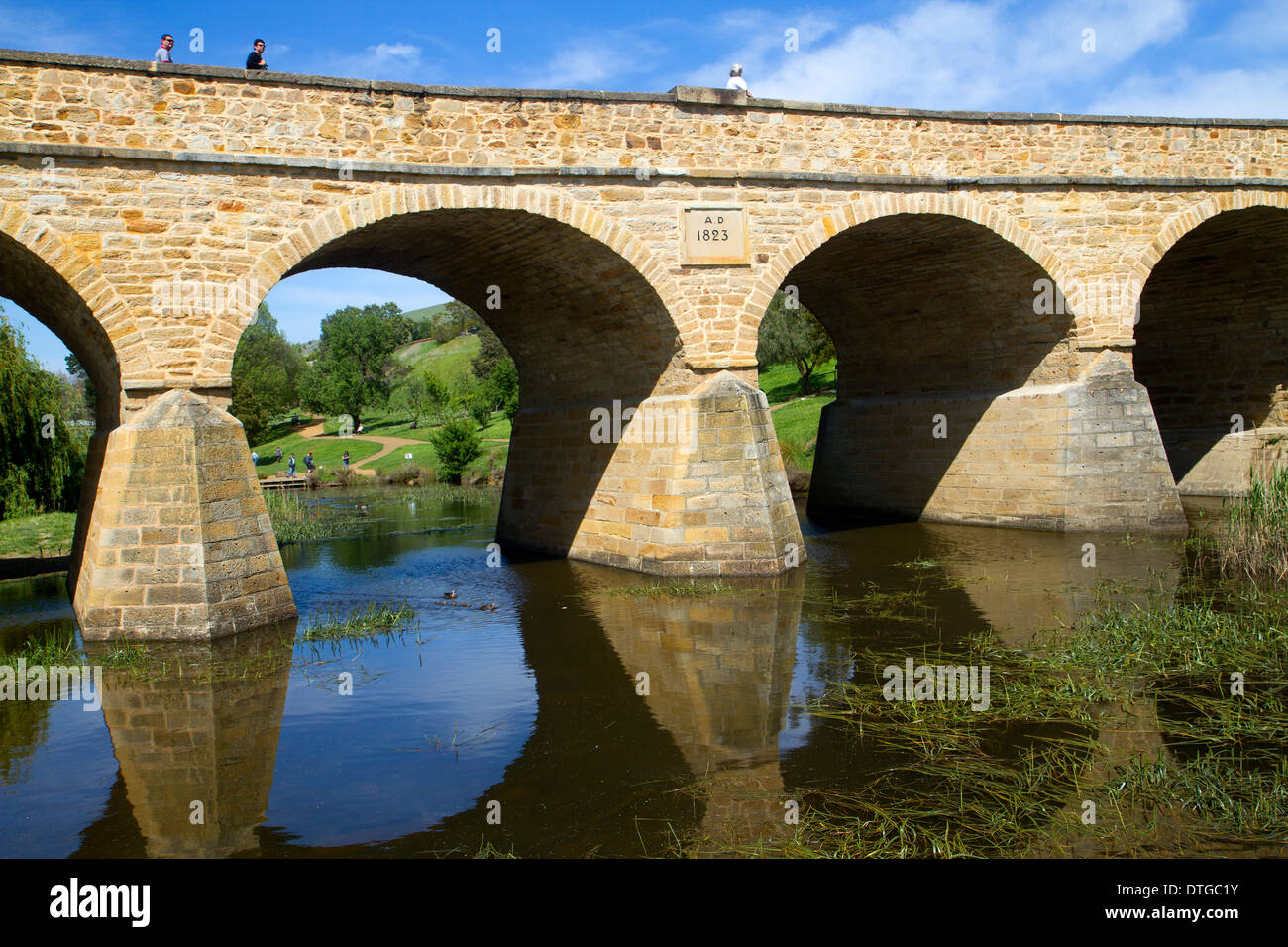 Le détenu-construit Richmond Bridge, le pont le plus ancien (1823) encore en usage en Australie Banque D'Images