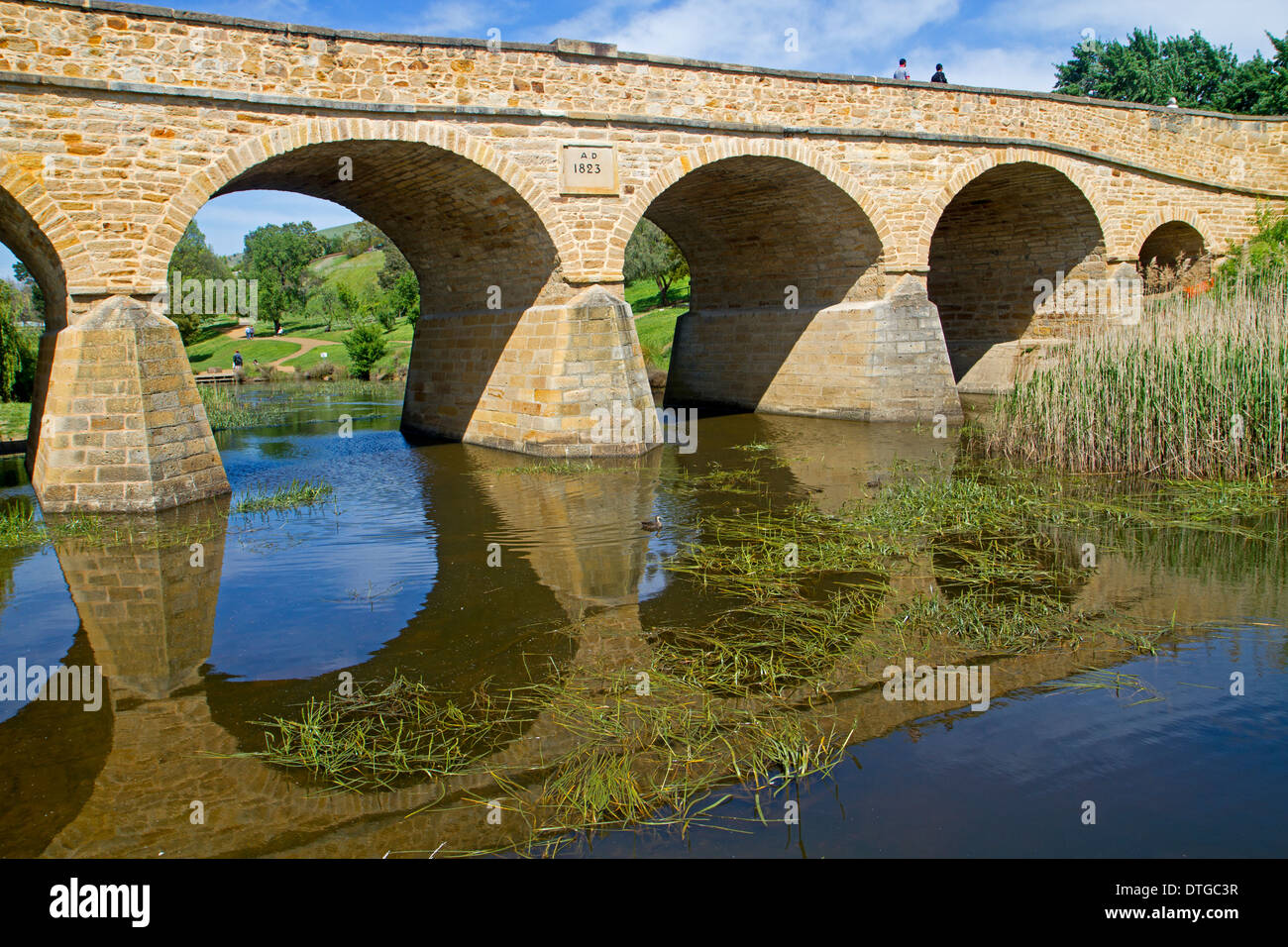 Le détenu-construit Richmond Bridge, le pont le plus ancien (1823) encore en usage en Australie Banque D'Images
