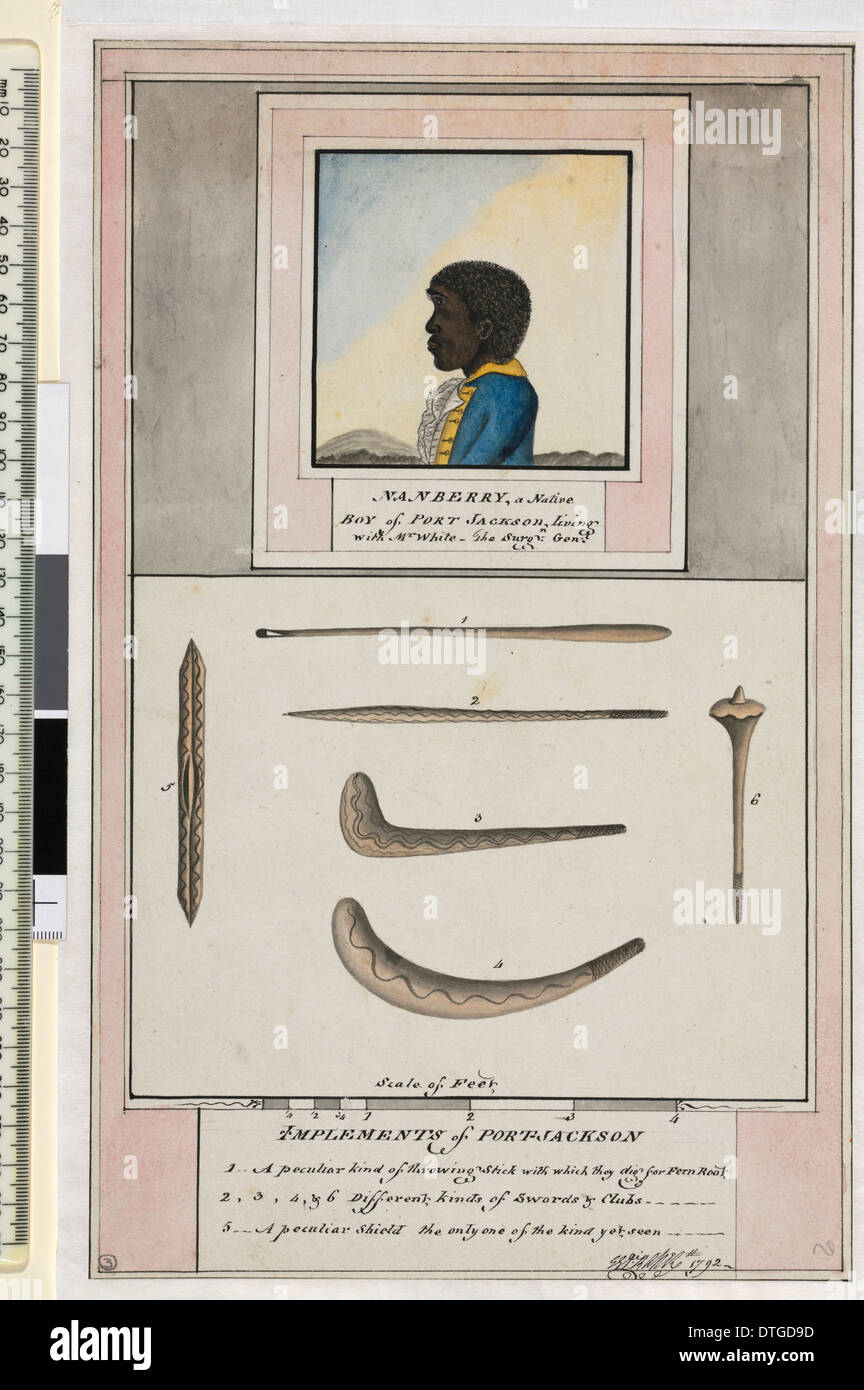 Nanberry, un garçon originaire de Port Jackson Banque D'Images